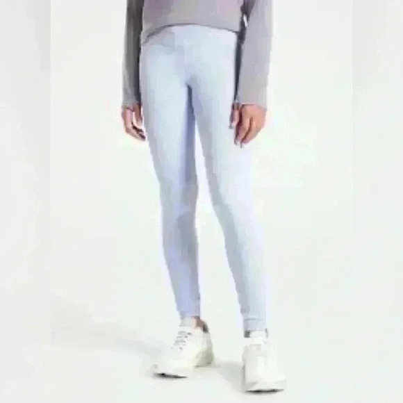 ATHLETA GIRL HIGH RISE RIBBED CHIT CHAT TIGHT Serendipity Blue size 12 - Picture 6 of 9